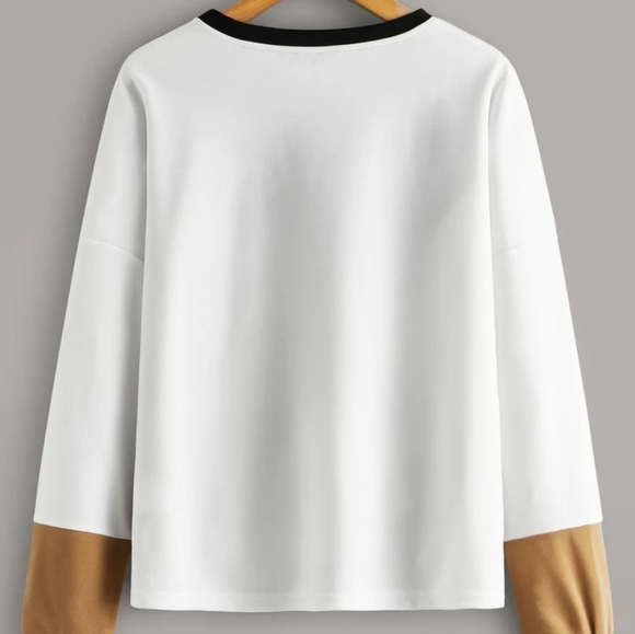 Dropped Shoulder Colorblock Top - Picture 2 of 8